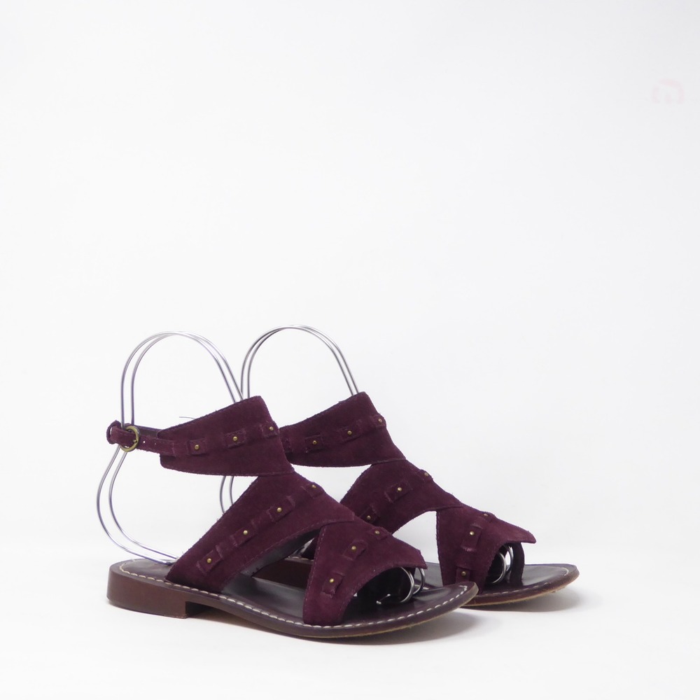Bernardo Women Sandals Purple Suede Studded Strappy Gladiator 7M